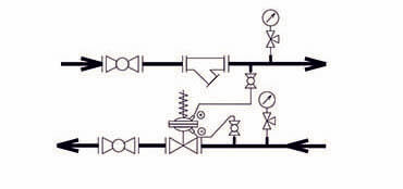 Схема установки регулятора АРА11 в качестве дифференциального регулятора